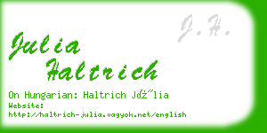 julia haltrich business card